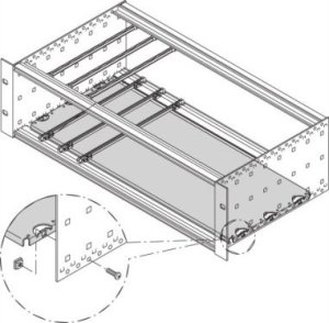 TRITON SCHROFF Płyta montażowa do szafy 19 i szafy modułowej, 84 HP, długość półki 280 mm 1