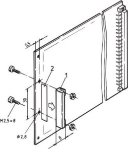 SCHROFF Uchwyt SCHROFF PCB, do przykręcenia lub przybicia, czerwony 1