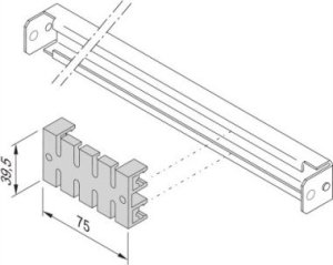 SCHROFF Szyna do mocowania kabli SCHROFF C-rail 1