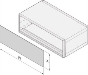 SCHROFF SCHROFF RatiopacPRO EMC Panel przedni, szczelinowy, ekranowany, 3 U, 42 U, 2,5 mm, Al, anodowany przód, przewodzący tył 1