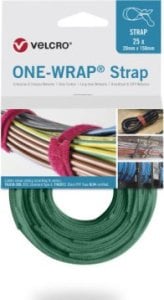 TRITON Taśma do wiązania VELCRO One Wrap 13 mm x 200 mm, 25 sztuk, zielona 1