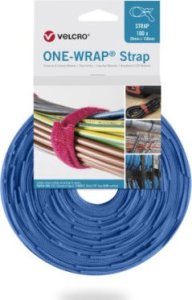 TRITON Taśma do wiązania VELCRO One Wrap 13 mm x 200 mm, 100 sztuk, niebieska 1