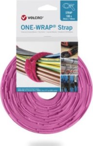 TRITON Taśma do wiązania VELCRO One Wrap 13 mm x 200 mm, 100 sztuk, różowa 1