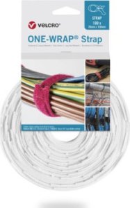 TRITON Taśma do wiązania VELCRO One Wrap 20 mm x 230 mm, 100 sztuk, biała 1