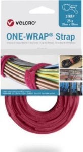 TRITON Taśma do wiązania VELCRO One Wrap 20 mm x 330 mm, 25 sztuk, czerwona 1