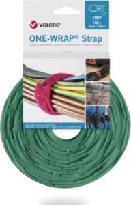 TRITON Taśma VELCRO One Wrap 25 mm x 300 mm, 100 sztuk, zielona 1