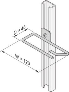 SCHROFF Ucho kablowe SCHROFF do szyny C, stalowe, 120 x 45 mm 1