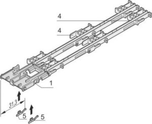 SCHROFF Prowadnice/nakrętki SCHROFF PCB dla AdvancedMC, pomiędzy pokrywą A (lewa) i B (prawa) 1