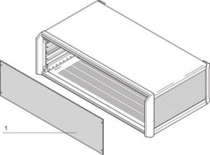 SCHROFF Panel przedni SCHROFF PropacPRO, pełna szerokość, nieekranowany, 3 HU, 63 HU, 2 mm, Al, anodowany, nieobrobione krawędzie 1