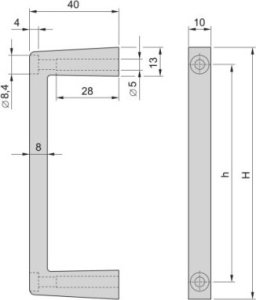 SCHROFF SCHROFF MultipacPRO Uchwyt przedni, jednoczęściowy, szerokość 10 mm, 2 HU 1