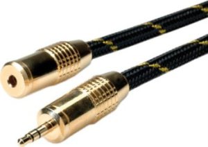 Roline Przedłużacz audio ROLINE GOLD 3,5 mm M/F, blister detaliczny, 2,5 m 1