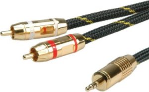 Roline ROLINE GOLD kabel połączeniowy audio 3,5 mm stereo - 2x cinch, M/M, blister detaliczny, 10 m 1