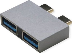 Roline Adapter ROLINE USB 3.2 Gen 2, 2x USB typu C - 2x typu A, M/F, srebrny 1