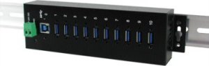 Exsys EXSYS EX-1110HMVS 10-portowy USB 3.2 Gen1 HUB 15KV ESD Ochrona przeciwprzepięciowa Metalowa obudowa 1