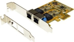 Kontroler Exsys EXSYS EX-6072-4K 2-portowa karta sieciowa PCIe dual Ethernet z ochroną przeciwprzepięciową 4KV 1