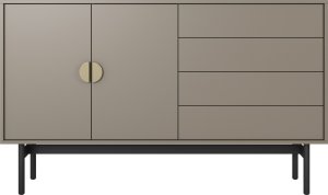 Selsey Komoda dwudrzwiowa Stoon z szufladami 154 cm Beż/Cappucino 6