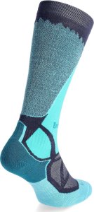 Bridgedale Skarpety narciarskie damskie Bridgedale Ski Mid Merino E Pattern - dark denim/aqua 38 - 40 2