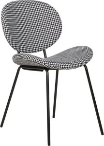 Beliani Zestaw 2 krzeseł do jadalni czarno-biały LUANA 3