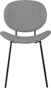 Beliani Zestaw 2 krzeseł do jadalni czarno-biały LUANA 4