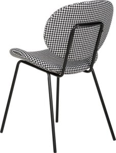 Beliani Zestaw 2 krzeseł do jadalni czarno-biały LUANA 5