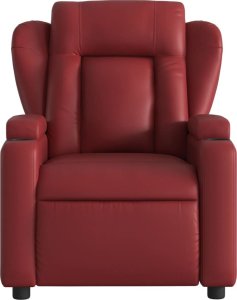 vidaXL vidaXL Rozkładany fotel masujący, elektryczny, bordowy, sztuczna skóra 8