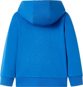 vidaXL Bluza dziecięca z kapturem i suwakiem, niebieska, 92 2