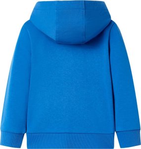 vidaXL Bluza dziecięca z kapturem i suwakiem, niebieska, 104 2