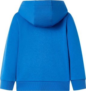 vidaXL Bluza dziecięca z kapturem i suwakiem, niebieska, 116 2