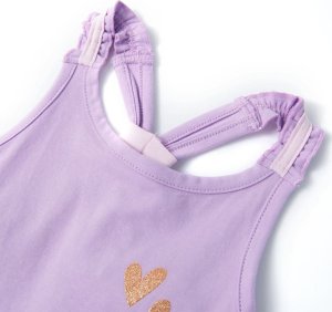 vidaXL Dziecięca koszulka na ramiączka, liliowa, 92 3