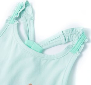 vidaXL Dziecięca koszulka na ramiączkach, jasnomiętowa, 128 3