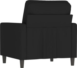 vidaXL Fotel, czarny, 60 cm, obity aksamitem 5