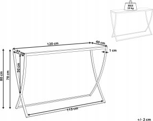 Beliani Konsola szklana złota RINGGOLD 3