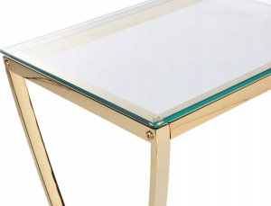 Beliani Konsola szklana złota RINGGOLD 5