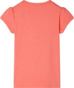 vidaXL Koszulka dziecięca z półrękawkami, koralowa, 140 2