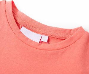 vidaXL Koszulka dziecięca z półrękawkami, koralowa, 140 3