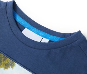 vidaXL Koszulka dziecięca, ciemnoniebieska, 116 3