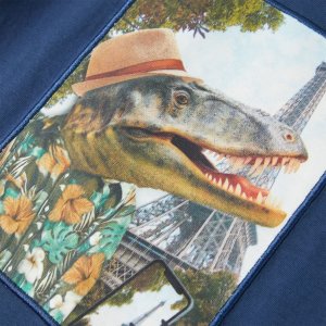 vidaXL Koszulka dziecięca, ciemnoniebieska, 116 4