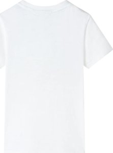 vidaXL Koszulka dziecięca, ecru, 128 2