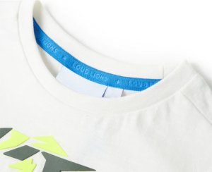 vidaXL Koszulka dziecięca, ecru, 116 3