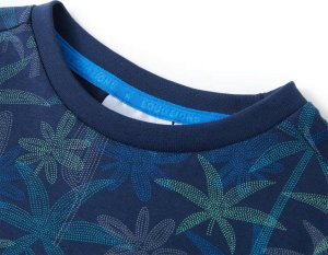 vidaXL Koszulka dziecięca, granatowa, 104 3