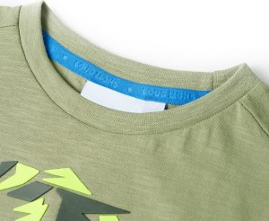 vidaXL Koszulka dziecięca, jasne khaki, 128 3