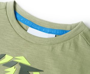 vidaXL Koszulka dziecięca, jasne khaki, 116 3