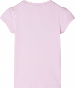 vidaXL Koszulka dziecięca, jasnoróżowa, 104 2