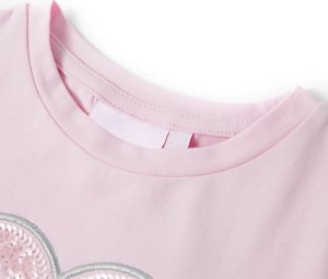 vidaXL Koszulka dziecięca, jasnoróżowa, 104 3
