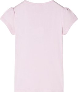 vidaXL Koszulka dziecięca, półrękawki, delikatny róż, 128 2