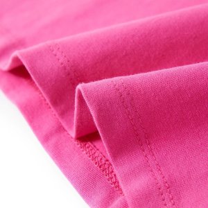 vidaXL Koszulka dziecięca, półrękawki, ciemny róż, 140 6