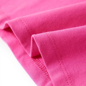 vidaXL Koszulka dziecięca, półrękawki, ciemny róż, 116 6