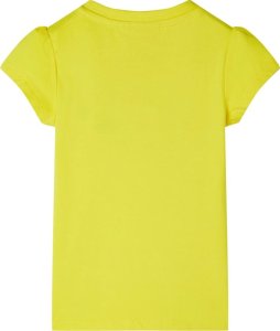 vidaXL Koszulka dziecięca, półrękawki, jaskrawożółta, 140 2