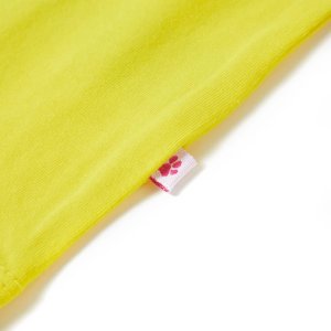 vidaXL Koszulka dziecięca, półrękawki, jaskrawożółta, 140 5