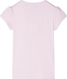 vidaXL Koszulka dziecięca, półrękawki, delikatny róż, 116 2